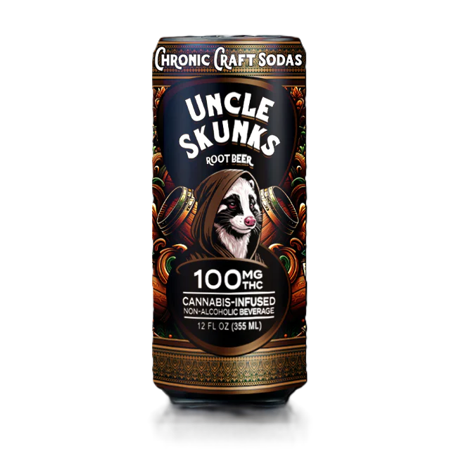 Uncle Skunks Delta 9 THC 100MG Craft Soda 12oz Root Beer